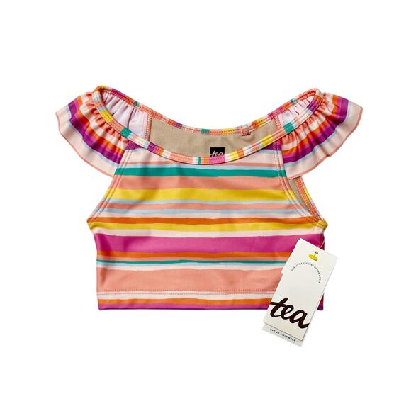 NWT Tea Collection Ruffle Tankini Swim Top Size 3 - Picture 1 of 5